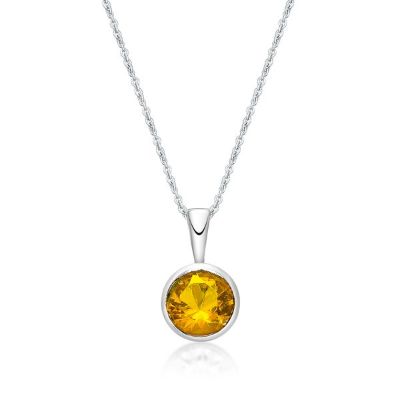 Picture of NOVEMBER, 5mm BEZEL PENDANT with CHAIN